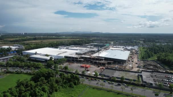 Kuching Sarawak Malaysia Σεπτεμβρίου 2022 Φωτεινή Βιομηχανική Ζώνη Samajaya Όπου — Αρχείο Βίντεο