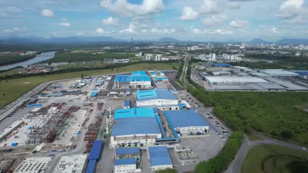 Kuching Sarawak Malasia Septiembre 2022 Zona Industrial Luz Samajaya Donde — Vídeo de stock