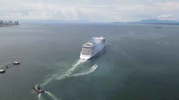 Georgetown Malaysia September 2022 Swettenham Cruise Ship Terminal Some Cruise — Stock Video