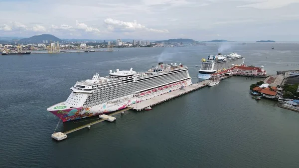 Georgetown Malasia Septiembre 2022 Terminal Cruceros Swettenham Con Algunos Cruceros — Foto de Stock