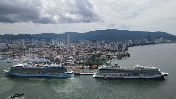 Georgetown Malajzia 2022 Szeptember Swettenham Cruise Ship Terminal Néhány Körutazást — Stock Fotó