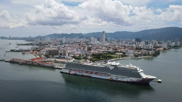 Georgetown Malaysia September 2022 Swettenham Cruise Ship Terminal Med Nogle - Stock-foto