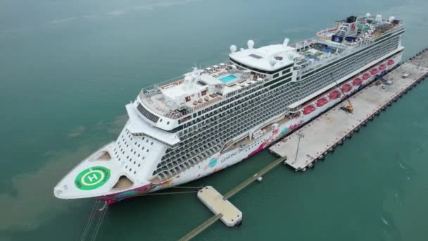 Georgetown Malaysia September 2022 Swettenham Cruise Ship Terminal Med Nogle – Stock-video