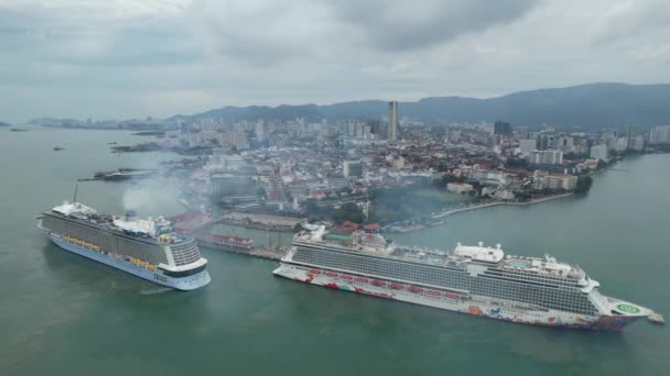 Georgetown Malaysia September 2022 Das Swettenham Cruise Ship Terminal Mit — Stockvideo