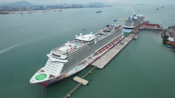 Georgetown Malaysia Вересня 2022 Swettenham Cruise Ship Terminal Some Cruise — стокове відео