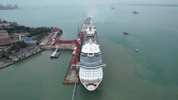 Georgetown Malasia Septiembre 2022 Terminal Cruceros Swettenham Con Algunos Cruceros — Vídeos de Stock