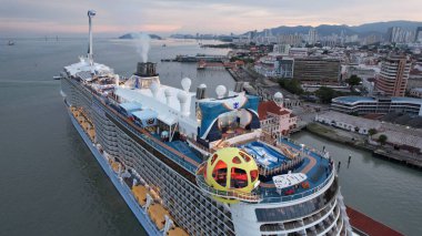 Georgetown, Penang Malezya - 14 Mayıs 2022 Ermeni Caddesi ve Georgetown 'un İnanılmaz Sahnesi