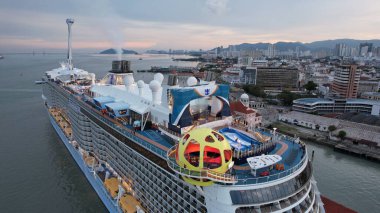 Georgetown, Penang Malezya - 14 Mayıs 2022 Ermeni Caddesi ve Georgetown 'un İnanılmaz Sahnesi