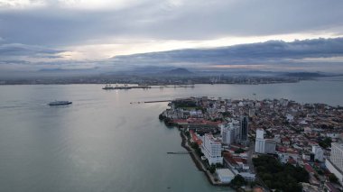 Georgetown, Penang Malezya - 14 Mayıs 2022 Ermeni Caddesi ve Georgetown 'un İnanılmaz Sahnesi