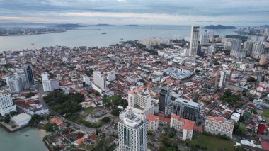 Georgetown, Penang Malezya - 14 Mayıs 2022 Ermeni Caddesi ve Georgetown 'un İnanılmaz Sahnesi
