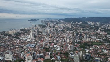 Georgetown, Penang Malezya - 14 Mayıs 2022 Ermeni Caddesi ve Georgetown 'un İnanılmaz Sahnesi