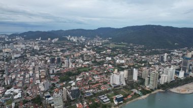 Georgetown, Penang Malezya - 14 Mayıs 2022 Ermeni Caddesi ve Georgetown 'un İnanılmaz Sahnesi