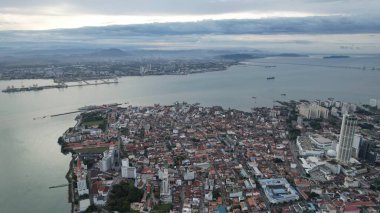 Georgetown, Penang Malezya - 14 Mayıs 2022 Ermeni Caddesi ve Georgetown 'un İnanılmaz Sahnesi