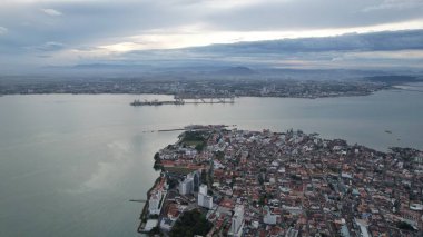 Georgetown, Penang Malezya - 14 Mayıs 2022 Ermeni Caddesi ve Georgetown 'un İnanılmaz Sahnesi