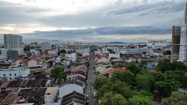 Georgetown, Penang Malezya - 14 Mayıs 2022 Ermeni Caddesi ve Georgetown 'un İnanılmaz Sahnesi