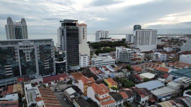 Georgetown, Penang Malezya - 14 Mayıs 2022 Ermeni Caddesi ve Georgetown 'un İnanılmaz Sahnesi