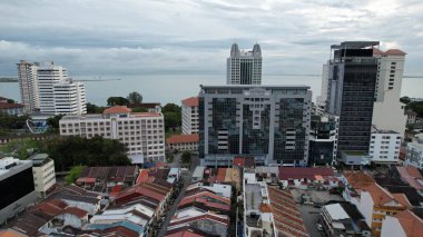 Georgetown, Penang Malezya - 14 Mayıs 2022 Ermeni Caddesi ve Georgetown 'un İnanılmaz Sahnesi