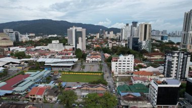 Georgetown, Penang Malezya - 14 Mayıs 2022 Ermeni Caddesi ve Georgetown 'un İnanılmaz Sahnesi