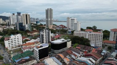 Georgetown, Penang Malezya - 14 Mayıs 2022 Ermeni Caddesi ve Georgetown 'un İnanılmaz Sahnesi