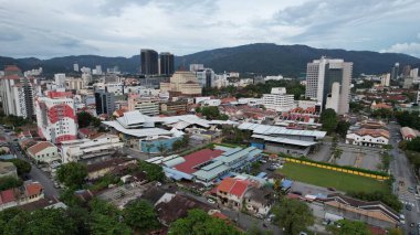 Georgetown, Penang Malezya - 14 Mayıs 2022 Ermeni Caddesi ve Georgetown 'un İnanılmaz Sahnesi