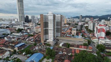 Georgetown, Penang Malezya - 14 Mayıs 2022 Ermeni Caddesi ve Georgetown 'un İnanılmaz Sahnesi