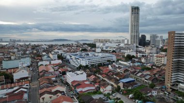 Georgetown, Penang Malezya - 14 Mayıs 2022 Ermeni Caddesi ve Georgetown 'un İnanılmaz Sahnesi