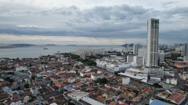 Georgetown, Penang Malezya - 14 Mayıs 2022 Ermeni Caddesi ve Georgetown 'un İnanılmaz Sahnesi