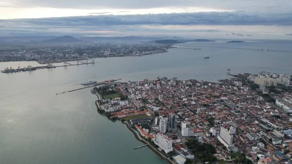 Georgetown, Penang Malezya - 14 Mayıs 2022 Ermeni Caddesi ve Georgetown 'un İnanılmaz Sahnesi
