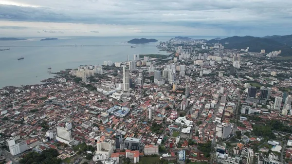 Georgetown, Penang Malezya - 14 Mayıs 2022 Ermeni Caddesi ve Georgetown 'un İnanılmaz Sahnesi