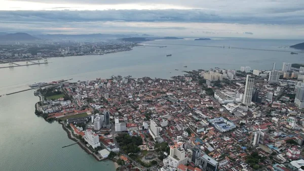 Georgetown, Penang Malezya - 14 Mayıs 2022 Ermeni Caddesi ve Georgetown 'un İnanılmaz Sahnesi