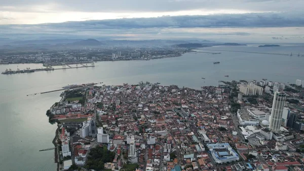 Georgetown, Penang Malezya - 14 Mayıs 2022 Ermeni Caddesi ve Georgetown 'un İnanılmaz Sahnesi