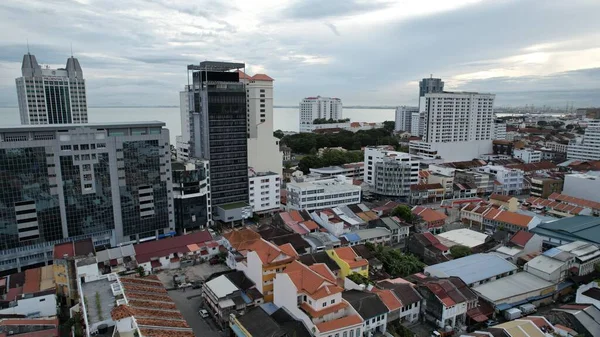 Georgetown, Penang Malezya - 14 Mayıs 2022 Ermeni Caddesi ve Georgetown 'un İnanılmaz Sahnesi