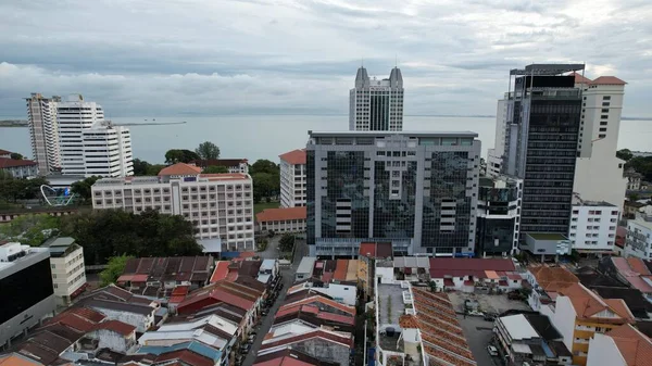 Georgetown, Penang Malezya - 14 Mayıs 2022 Ermeni Caddesi ve Georgetown 'un İnanılmaz Sahnesi