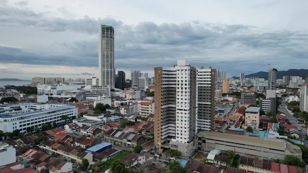 Georgetown, Penang Malezya - 14 Mayıs 2022 Ermeni Caddesi ve Georgetown 'un İnanılmaz Sahnesi