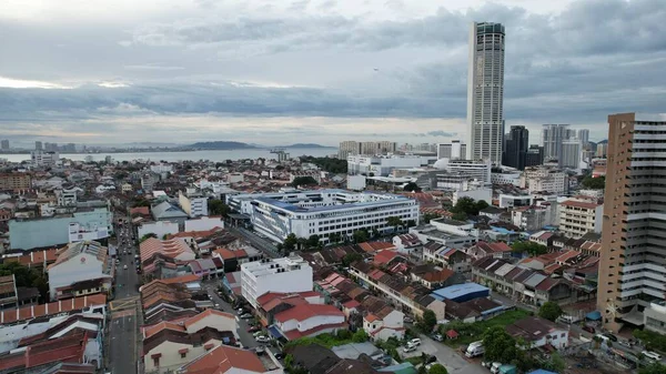 Georgetown, Penang Malezya - 14 Mayıs 2022 Ermeni Caddesi ve Georgetown 'un İnanılmaz Sahnesi