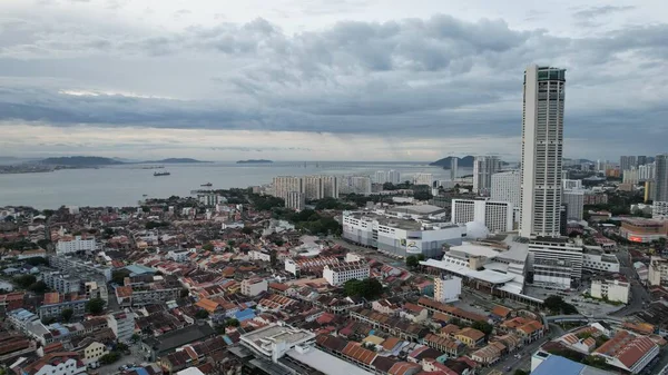 Georgetown, Penang Malezya - 14 Mayıs 2022 Ermeni Caddesi ve Georgetown 'un İnanılmaz Sahnesi