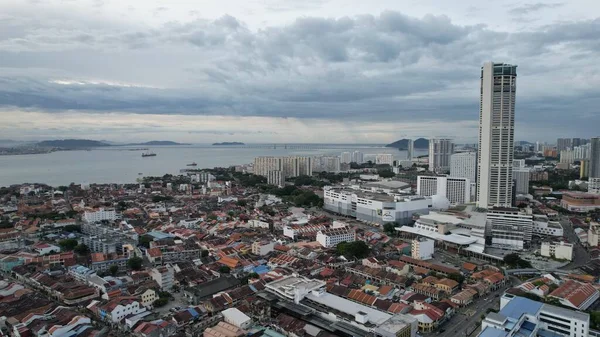 Georgetown, Penang Malezya - 14 Mayıs 2022 Ermeni Caddesi ve Georgetown 'un İnanılmaz Sahnesi