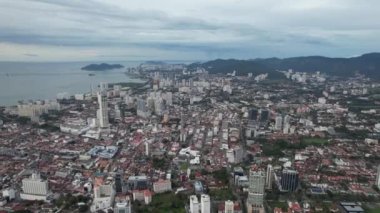 Georgetown, Penang Malezya - 14 Mayıs 2022 Ermeni Caddesi ve Georgetown 'un İnanılmaz Sahnesi