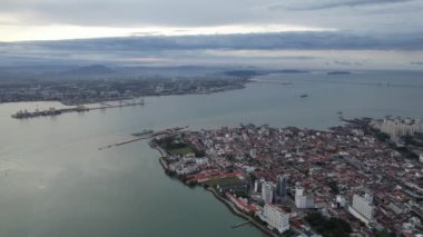 Georgetown, Penang Malezya - 14 Mayıs 2022 Ermeni Caddesi ve Georgetown 'un İnanılmaz Sahnesi