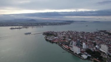 Georgetown, Penang Malezya - 14 Mayıs 2022 Ermeni Caddesi ve Georgetown 'un İnanılmaz Sahnesi
