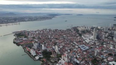 Georgetown, Penang Malezya - 14 Mayıs 2022 Ermeni Caddesi ve Georgetown 'un İnanılmaz Sahnesi