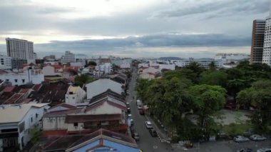 Georgetown, Penang Malezya - 14 Mayıs 2022 Ermeni Caddesi ve Georgetown 'un İnanılmaz Sahnesi