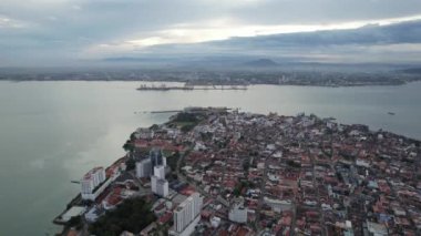 Georgetown, Penang Malezya - 14 Mayıs 2022 Ermeni Caddesi ve Georgetown 'un İnanılmaz Sahnesi