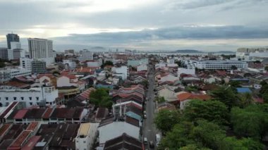 Georgetown, Penang Malezya - 14 Mayıs 2022 Ermeni Caddesi ve Georgetown 'un İnanılmaz Sahnesi