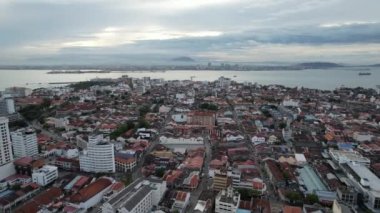 Georgetown, Penang Malezya - 14 Mayıs 2022 Ermeni Caddesi ve Georgetown 'un İnanılmaz Sahnesi