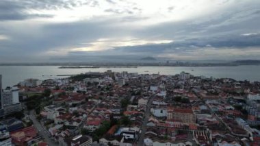 Georgetown, Penang Malezya - 14 Mayıs 2022 Ermeni Caddesi ve Georgetown 'un İnanılmaz Sahnesi