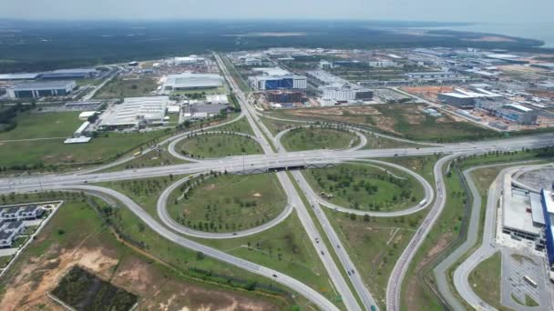 Georgetown Malaysia September 2022 Motorvägsbörsen Batu Kawan Interchange — Stockvideo