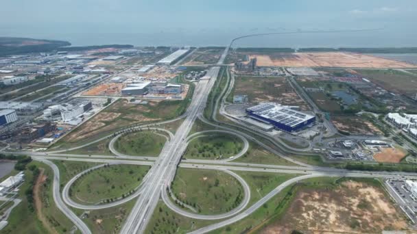 Georgetown Malasia Septiembre 2022 Intercambio Carreteras Batu Kawan Interchange — Vídeo de stock