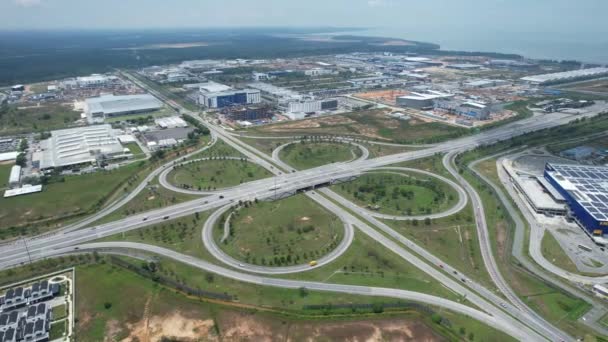 Georgetown Malásia Setembro 2022 Highways Exchange Batu Kawan Interchange — Vídeo de Stock