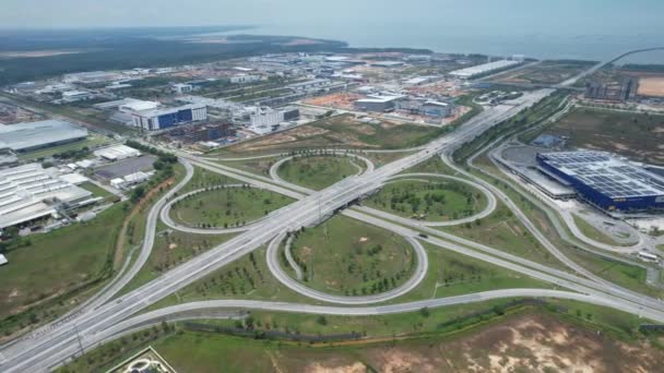 Georgetown Μαλαισία Σεπτεμβρίου 2022 Highways Exchange Batu Kawan Interchange — Αρχείο Βίντεο